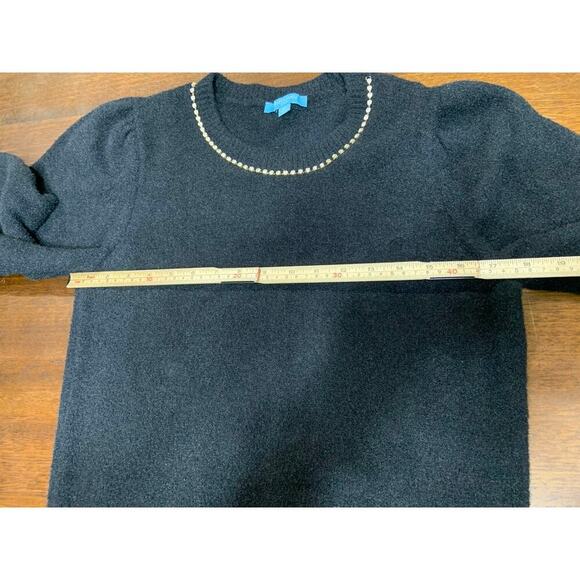 Draper James Classy Preppy Academia Pullover Sweater Women Medium Black Neutral - Picture 4 of 10